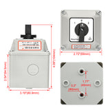 Heschen Universal Latching Rotary Cam Selector Changeover Switch, LW28-20/D404.4D, 660V 20A, ON-OFF-ON 3 Positions 16 Terminals, With Box,For Switching And Breaking Circuits, CE