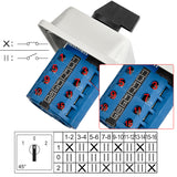 Heschen Universal Latching Rotary Cam Selector Changeover Switch, LW28-20/D404.4D, 660V 20A, ON-OFF-ON 3 Positions 16 Terminals, With Box,For Switching And Breaking Circuits, CE