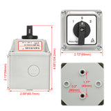 Heschen Universal Latching Rotary Cam Selector Changeover Switch, LW28-20/D404.4D, 660V 20A, ON-OFF-ON 3 Positions 16 Terminals, With Box,For Switching And Breaking Circuits, CE