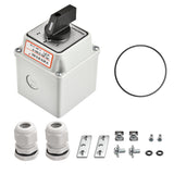Heschen Universal Latching Rotary Cam Selector Changeover Switch, LW28-20/D404.4D, 660V 20A, ON-OFF-ON 3 Positions 16 Terminals, With Box,For Switching And Breaking Circuits, CE