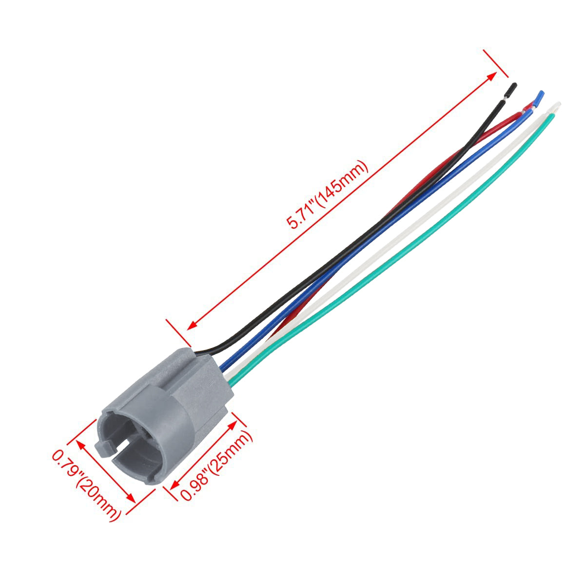 Heschen Wiring Plug with Harness for 16mm 5/8" Push Button Switch ON Off 1 NO 1 NC Wire Connectors
