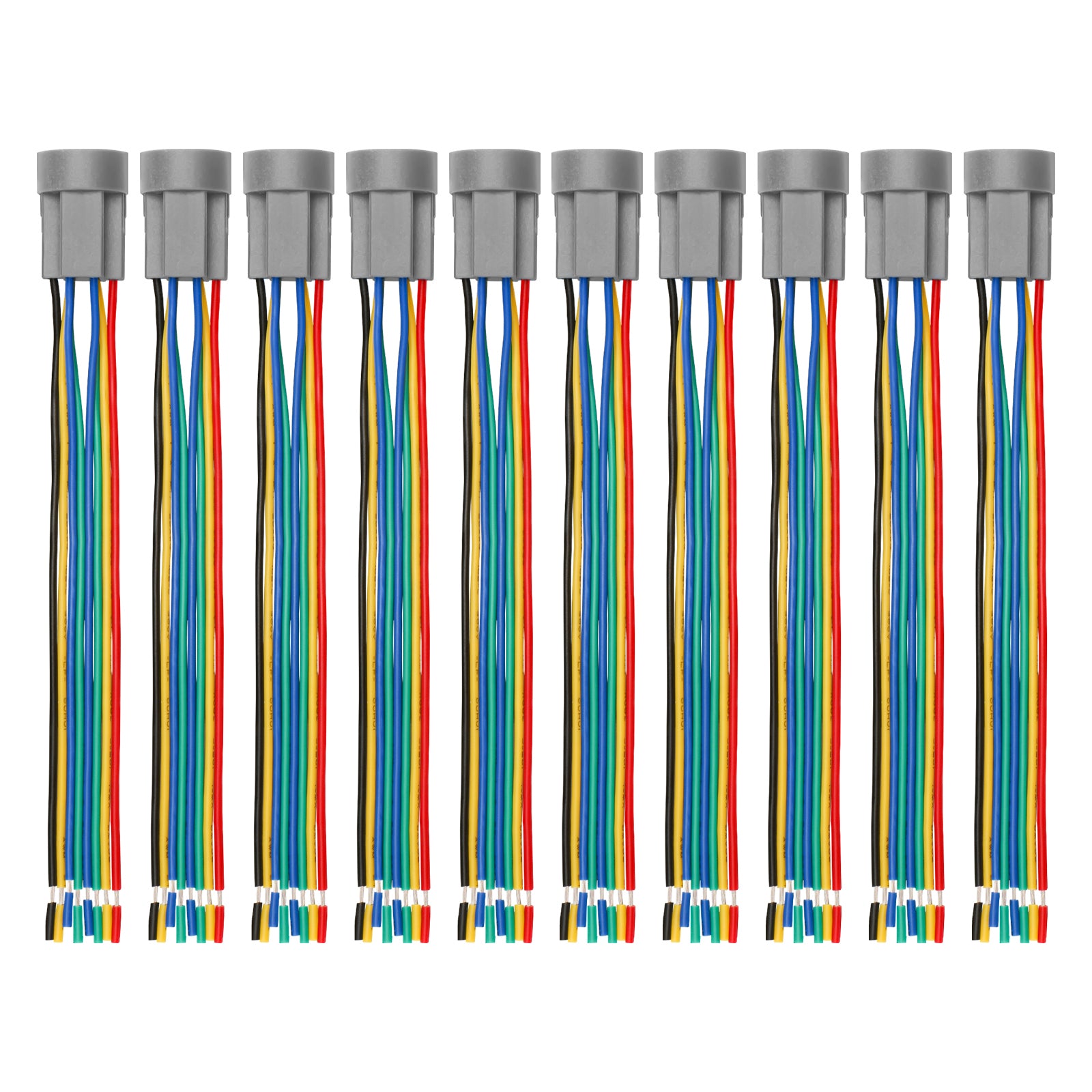 Heschen Wiring Plug with Harness for 5/8" 16mm Push Button Switch 2 NO 2NC ON Off Wire Connectors