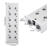Heschen 2/3/4/5/6/7/8/9/10 Space PT1/4 Thread Mainfold Base work for 3V210 Pneumatic Solenoid Valve