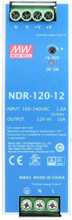 Switching Power Supply NDR-120 120W 12V/10A 24V/5A Single Output Industrial DIN Rail Power Supply