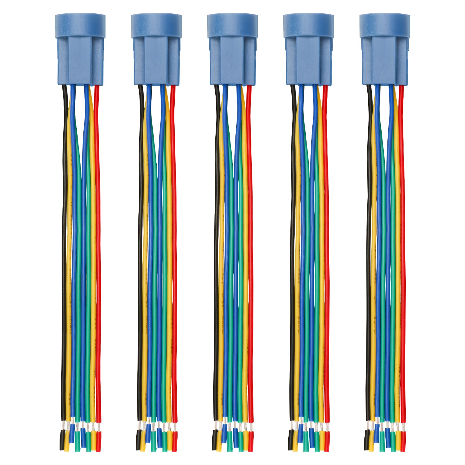 Heschen Wiring Plug with Harness for 5/8" 16mm Push Button Switch 2 NO 2NC ON Off Wire Connectors