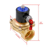 Heschen Brass Electric Solenoid Valve 1-1/4 Inch DC12V/DC24V/AC 110V/AC 220V Direct Action Water Normally Closed Replacement Valve