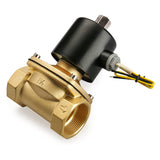 Heschen Pneumatic Brass Electric Solenoid Valve 2W-400-40K, 1-1/2 Inch 12V/24V/110V/220V, Normally Open, 2 Way Direct Acting for Water