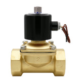 Heschen Pneumatic Brass Electric Solenoid Valve 2W-500-50K, 2 Inch 12V/24V/110V/220V, Normally Open, 2 Way Direct Acting for Water