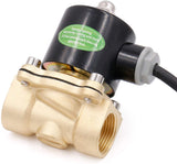 Heschen Brass Electric Solenoid Valve 3/4 Inch Direct Action Water Air Gas Normally Closed 2/2 Way