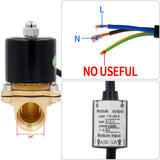 Heschen Brass Electric Solenoid Valve 3/4 Inch Direct Action Water Air Gas Normally Closed 2/2 Way