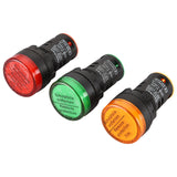 HesChen AD16-22DS DC 12V/24V AC 110V/220V 20mA Energy Saving LED Indicator Light 2 Green 2 Yellow 2 Red (Pack of 6)