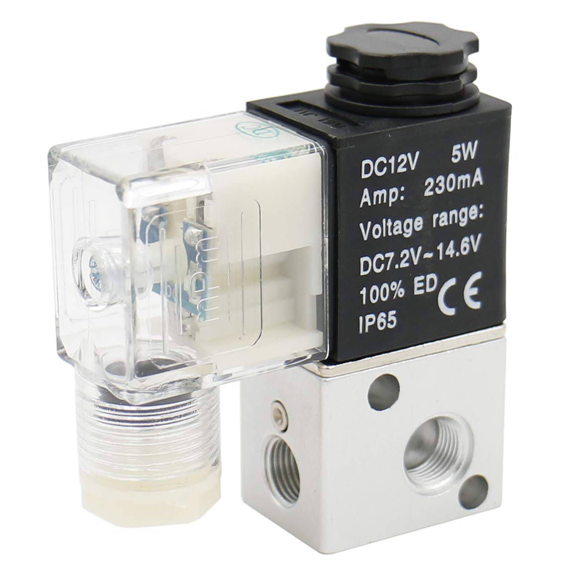 Heschen Electrical Pneumatic Solenoid Valve 3V1-06 12 VDC/24 VDC/110 VAC/220 VAC PT1/8 3/2 Way Normally Closed CE