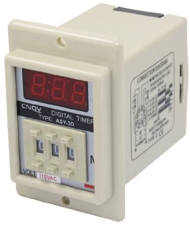 HesChen Digital Timer Time Relay ASY-2D DC 12V/24V/36V AC 12V/24V/36V/110V/220V380V 0.1-99.9 Minute 8 Pins