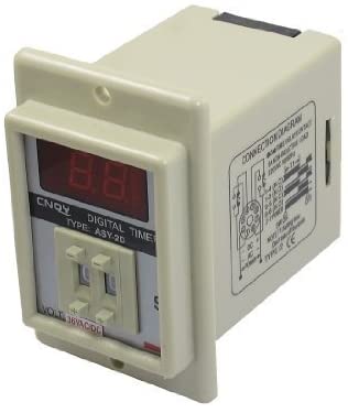 HesChen Digital Timer Time Relay ASY-2D DC 12V/24V/36V AC 12V/24V/36V/110V/220V380V 1-99 Second 8 Pins
