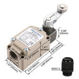 HesChen Limit Switch WLCA2-2 (TZ-5104) AC 250V 2A DC 2A 48V SPDT Circuit Control Roller Lever Metal