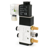 Heschen Electrical Pneumatic Solenoid Valve 4V210-06 12V/24V/110V/220V PT1/8 5 Way 2 Position Single Coil Pilot-Operated Electric CE with Fittings and Muffler