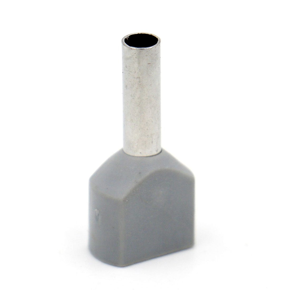 Heschen Twin Crimp TE2510 AWG 14 * 2/2.5 mm²*2, Twin Cord Ends Ferrules, Twin Cord End Terminals, Length 10 mm, Grey, Pack of 1000