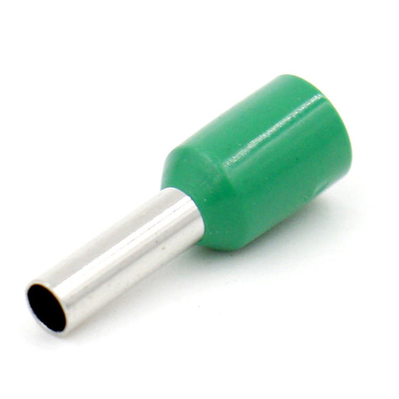 Heschen Cord End Terminal E2508 AWG 14/2.5 mm², Wire Copper Crimp Connector, Vinyl Insulated, Green, Pack of 1000