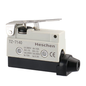 Heschen Horizontal Limit Switch TZ-7140 Momentray Short Hinge Lever Actuator AC 380V 10A Single Pole