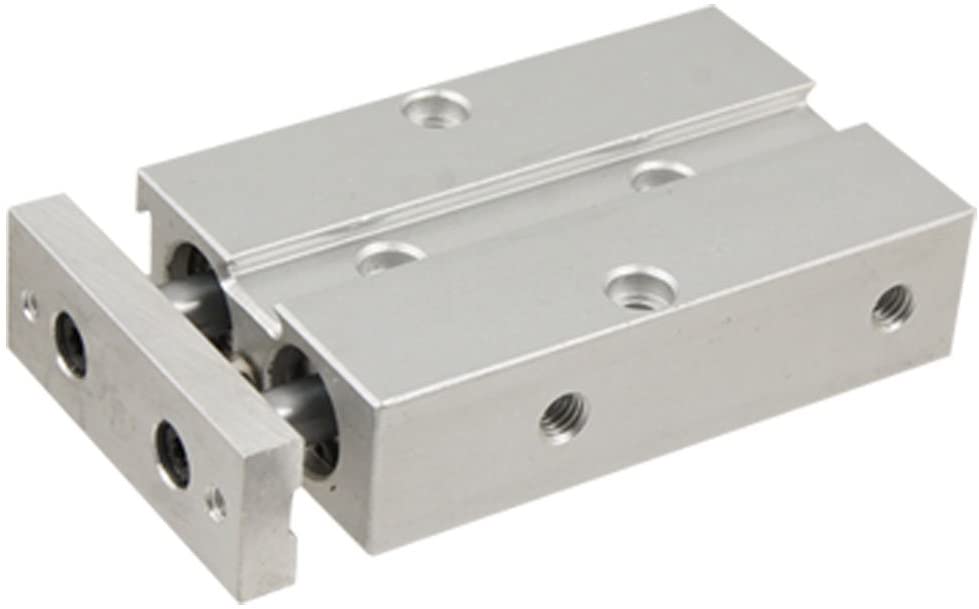Heschen Pneumatic Air Cylinder TN10-60 10mm Bore 50mm Stroke Double-Rod Double-Acting Aluminum