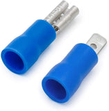 Heschen Male/Female Quick Disconnects Vinyl Insulated 2.8 x 0.5 mm Cable Terminal for 1.5-2.5mm² (16-14 AWG) Blue MDD+FDD2-110 Pack of 200