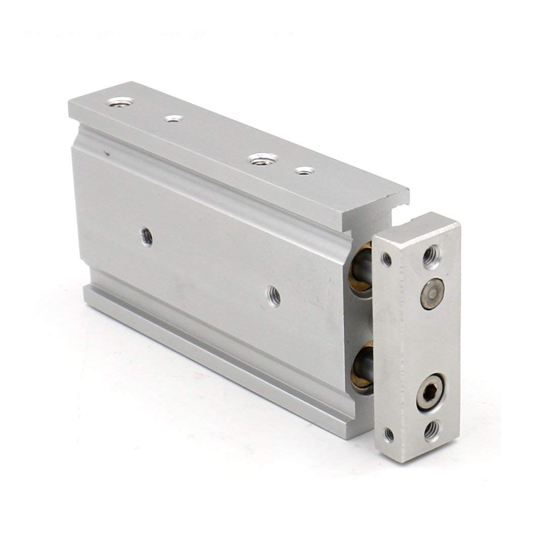 Heschen Compact Aluminum Air Cylinder CXSM 10-30 Guide Rod Plate Double Rod Guided Pneumatic Slide Bearing Cushioned