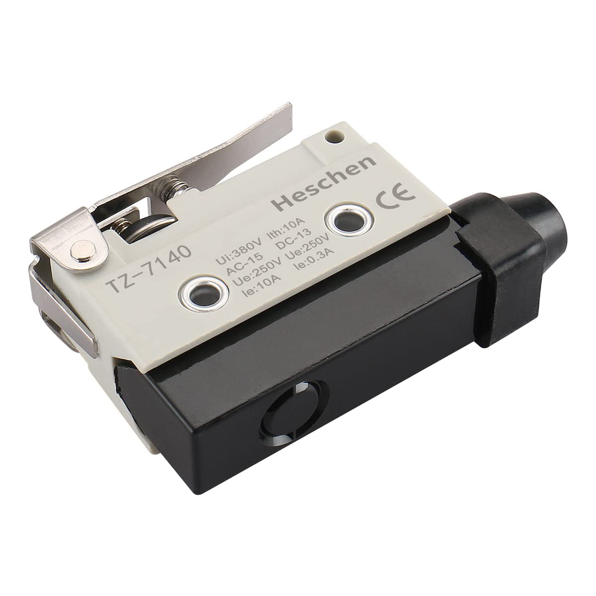 Heschen Horizontal Limit Switch TZ-7140 Momentray Short Hinge Lever Actuator AC 380V 10A Single Pole