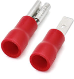 Heschen Male/Female Quick Disconnects Vinyl Insulated 2.8 x 0.5 mm Cable Terminal for 0.5-1.5mm² (22-16 AWG) Red Pack of 200