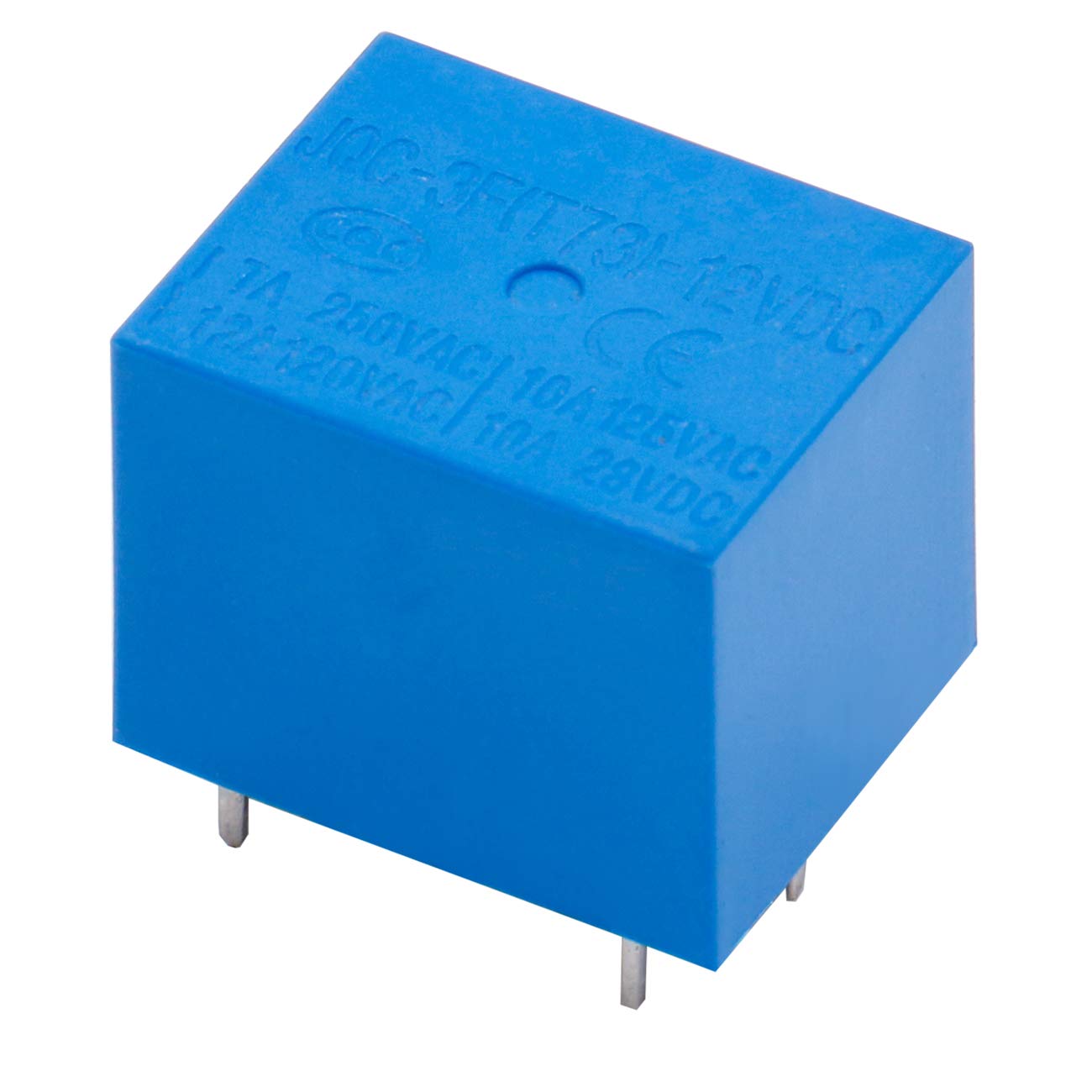 Heschen PC Board Relay, JQC-3F(T73), DC12V Coil, SPDT, 7A 250VAC, 5 Pin terminals, Pack of 10