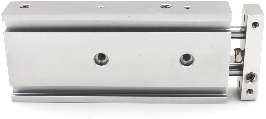 Heschen Compact Aluminum Air Cylinder CXSM 10-50 Guide Rod Plate Double Rod Guided Pneumatic Slide Bearing Cushioned
