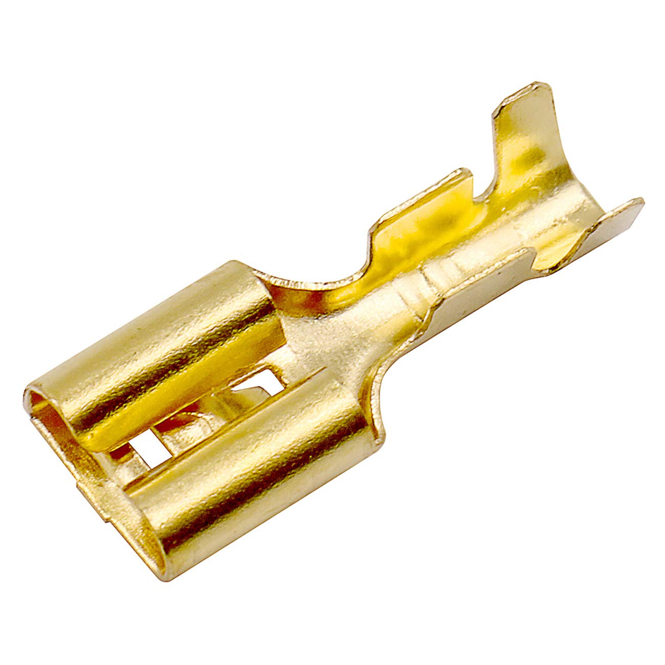 Heschen female spade quick splice crimp terminals 6.3mm crimp connector non insulated 100 pcs