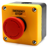 Heschen Red Sign Emergency Stop Switch Push Button Switch 660V 10A with Box