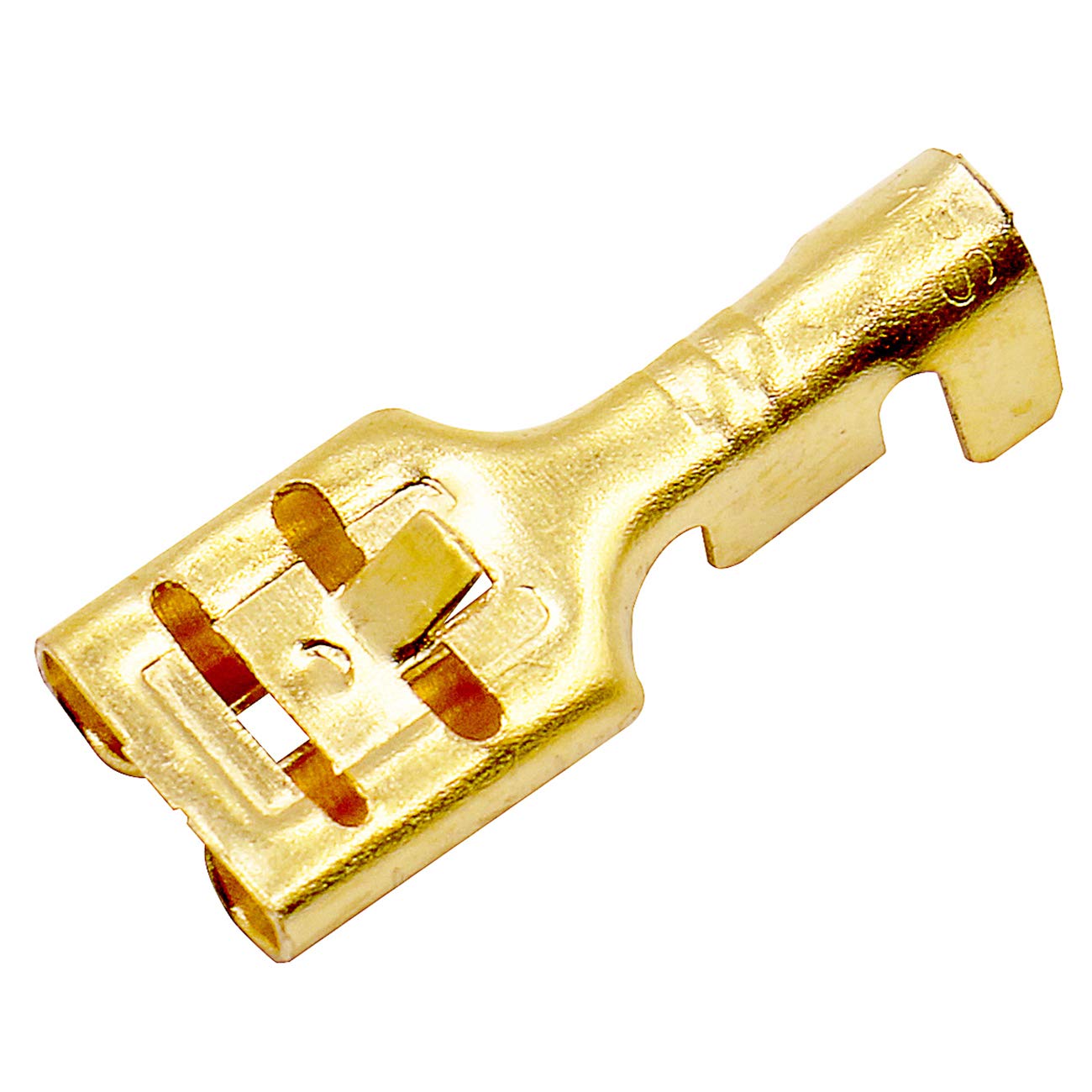 Heschen female spade quick splice crimp terminals 6.3mm crimp connector non insulated 100 pcs