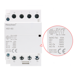 Contactor de CA doméstico CT1-63 63A 2 polos 1NA 1NC