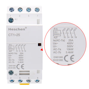 Household AC Contactor CT1-25 25A 4 Pole NO