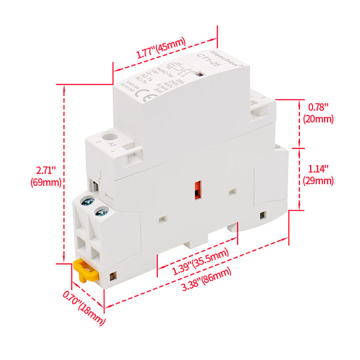 Contattore CA domestico CT1-25 25A 2 poli NO