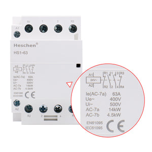 Contattore AC domestico CT1-63 63A 2 poli 1NO 1NC