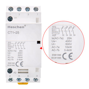 Household AC Contactor CT1-25 25A 4 Pole NO
