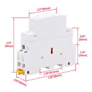 Household AC Contactor CT1-25 25A 2 Pole 1NO 1NC