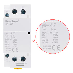 Household AC Contactor CT1-63 63A 2 Pole 1NO 1NC