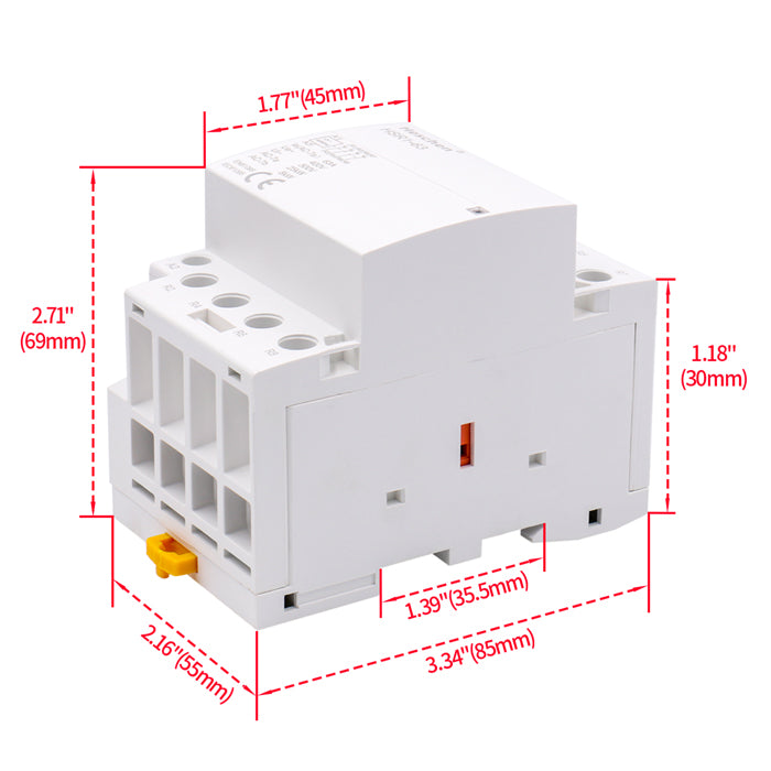 240v Ac Unit Heschen Household AC Contactor HSR1-63 4 Pole Four 35mm Din Rail