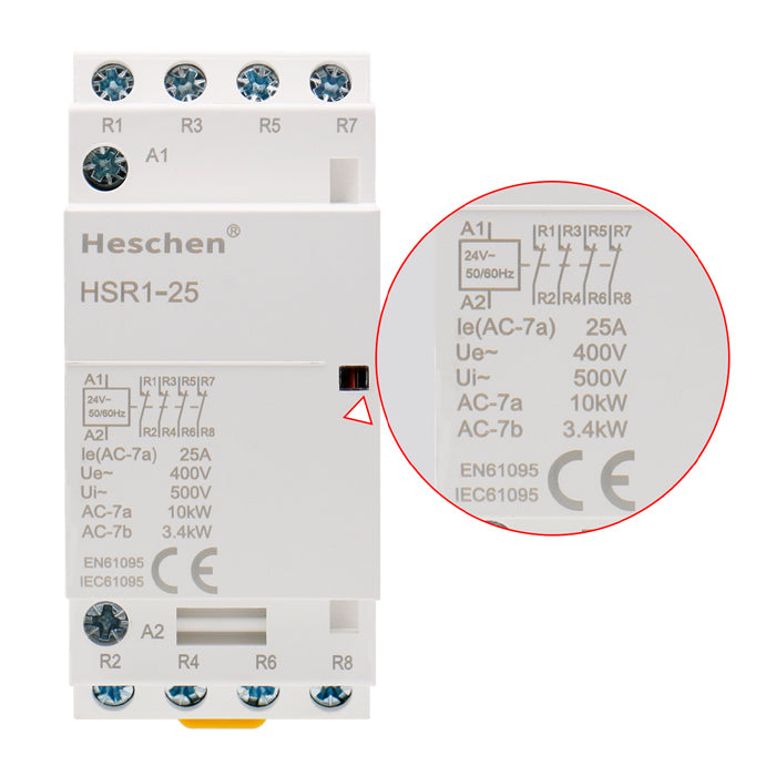 Contattore CA domestico HSR1-25 25A 4P NC normalmente chiuso
