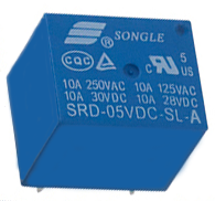 HesChen Mini PCB Power Relay SRD-05VDC-SL-A  SPST 10A 250VAC/28VDC 4 Pin 10 Pack