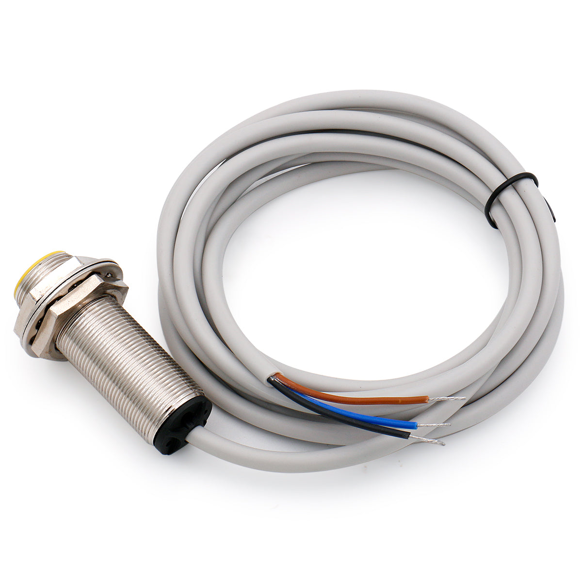 Heschen 5mm Embedded Inductive Proximity Sensor Switch Bi5-M18-RD4X Cylindrical Type DC 10-30V 2 Wire NC(Normally Closed) CE