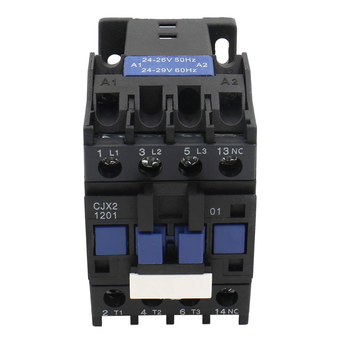 Heschen AC Contactor CJX2-1201 24V 50/60Hz Coil 3P 3 Pole Normally Closed Ie 12A Ue 380V
