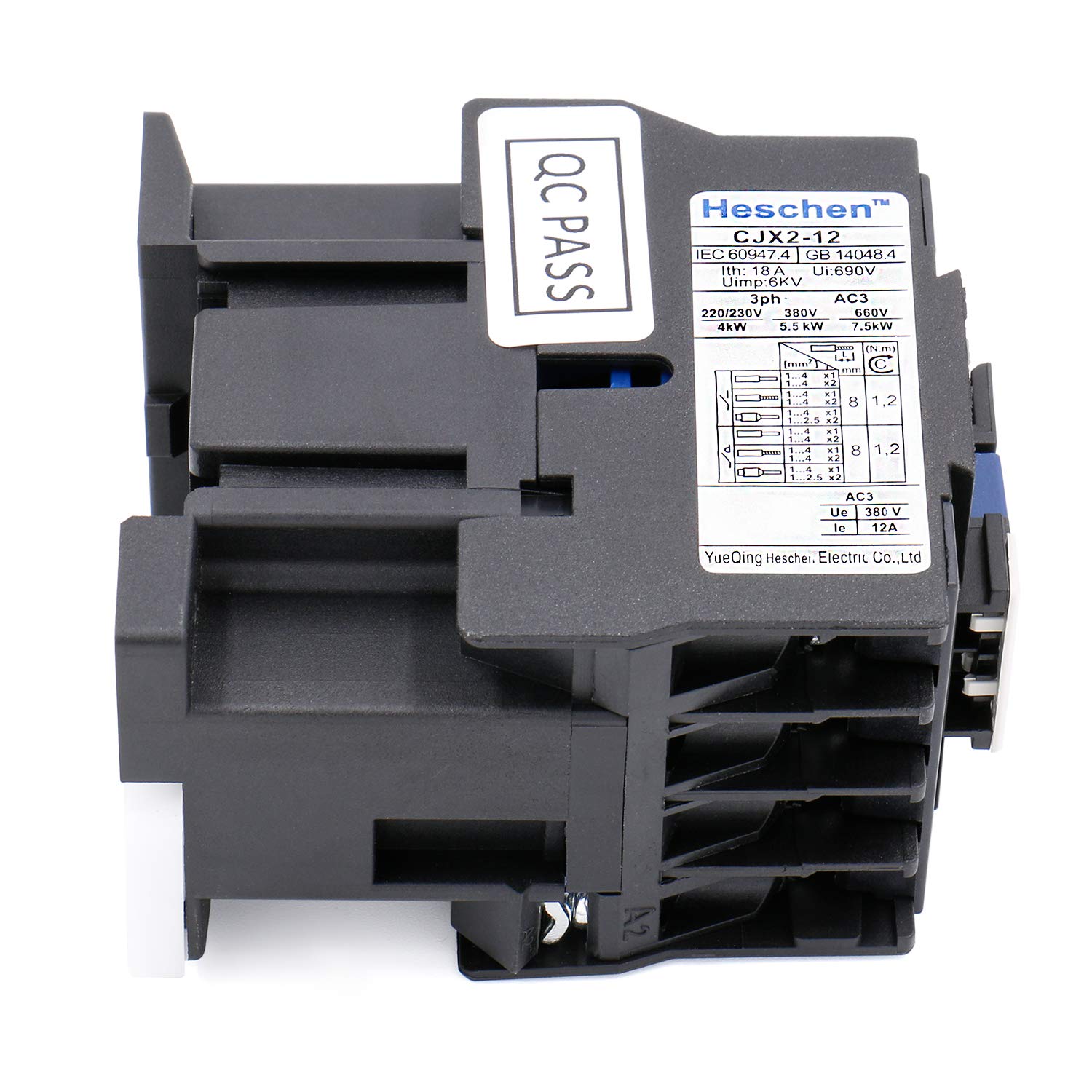 thumbnail image 2 of Heschen AC Contactor, CJX2-1810, 220V 50/60Hz Coil, 3P, 3 Pole 2 of 14