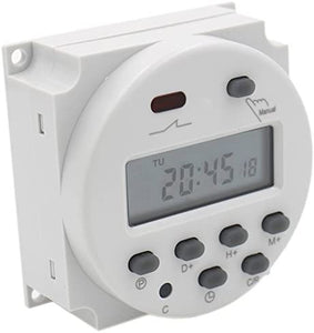 Digital LCD Power Weekly Programmable Timer Switch AC 200-230V 16 Amp