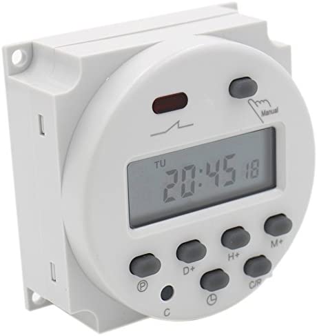 Digital LCD Power Weekly Programmable Timer Switch AC 200-230V 16 Amp –  Heschen