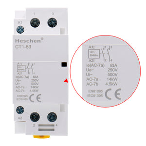 Household AC Contactor CT1-63 63A 2 Pole NO