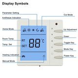 Heschen Programmable Thermostat LCD Digital D702 110V/220V AC, 10Amp Work for Radiant Floor Heating Temperature Controller White